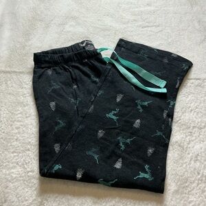 Comfortable Black and Green Geometric Pajama Bottoms